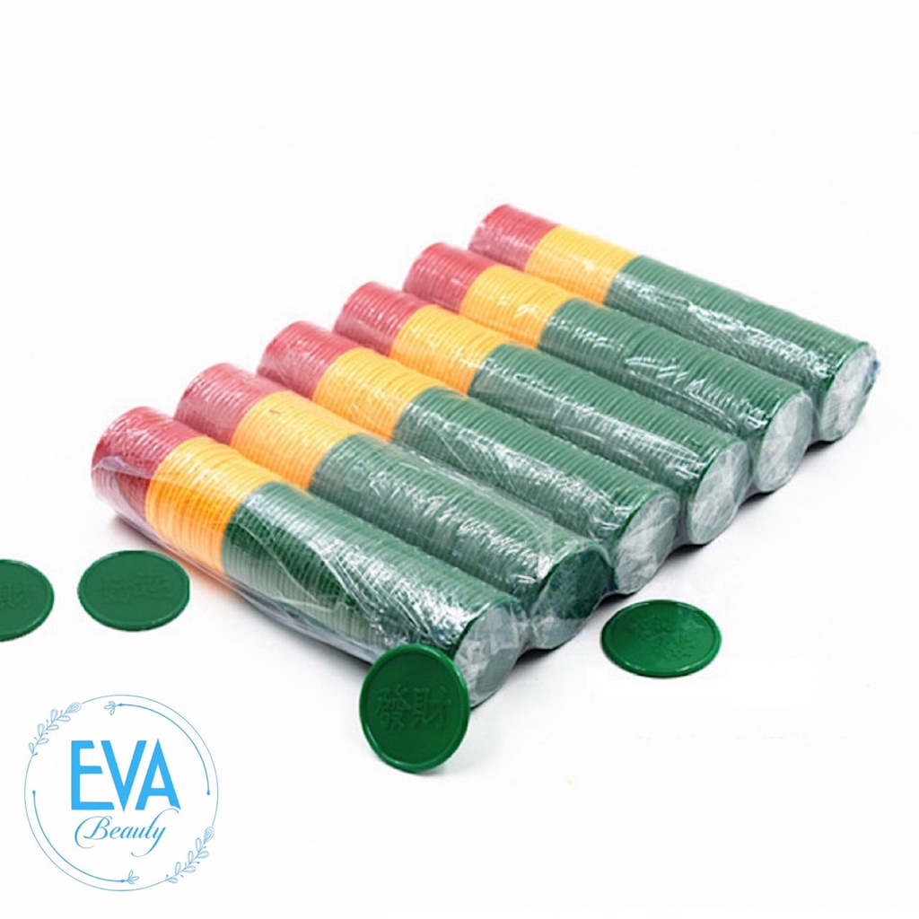 Bộ Đồ Chơi 68 Đồng Xu Nhựa Chip Poker Trơn Nhiều Màu Cao Cấp M2026