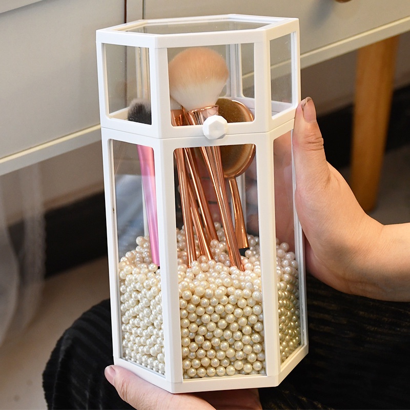 Hộp Đựng Cọ Trang Điểm Cao CấpThuỷ Tinh Sang Trọng