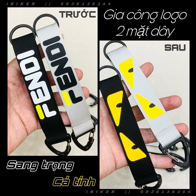 Móc khoá dây FENDI - phụ kiện thời trang, cá tính dùng để móc khoá xe, móc khoá nhà cửa, móc chìa khoá remote smartkey