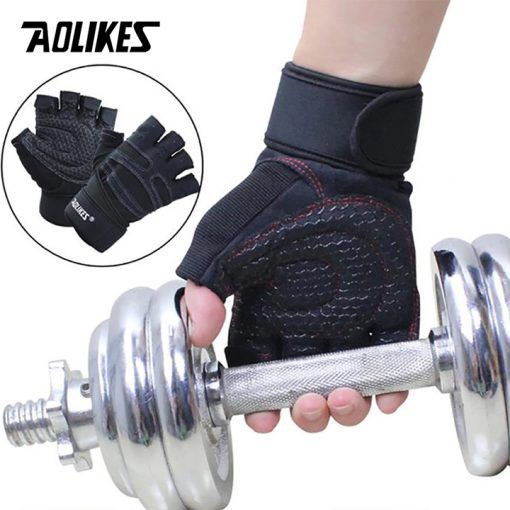 Bộ đôi găng tay tập GYM có cuốn cổ tay Aolikes AL109