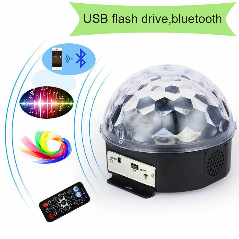 Đèn flash chiếu âm thanh Bluetooth, đèn quay bảy màu KTV, loa siêu trầm disco, máy nghe nhạc Party Carnival