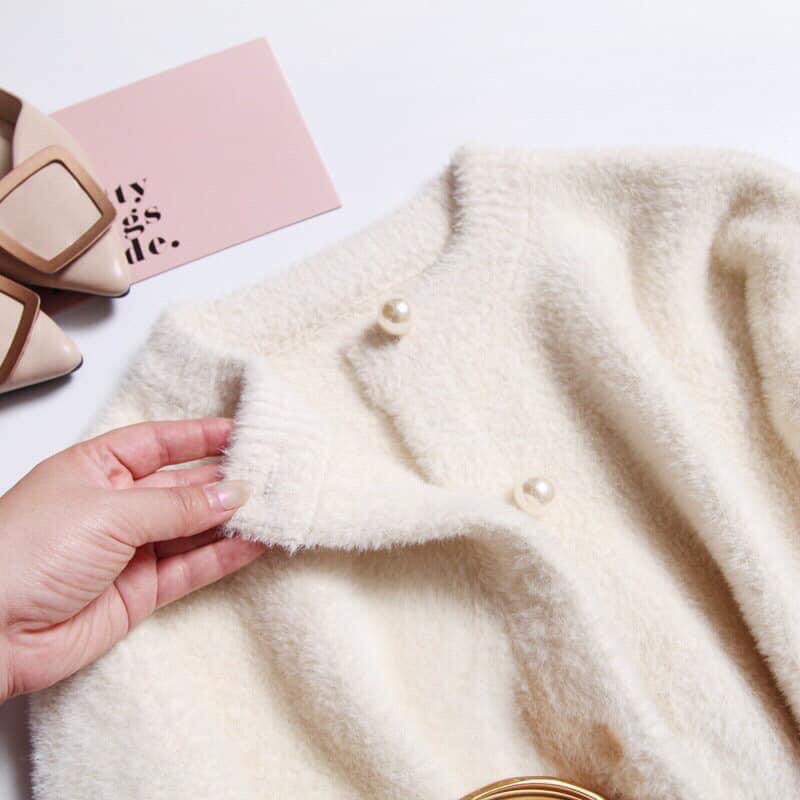CADIGAN LEN THỎ CÚC NGỌC MIX ÁO REN