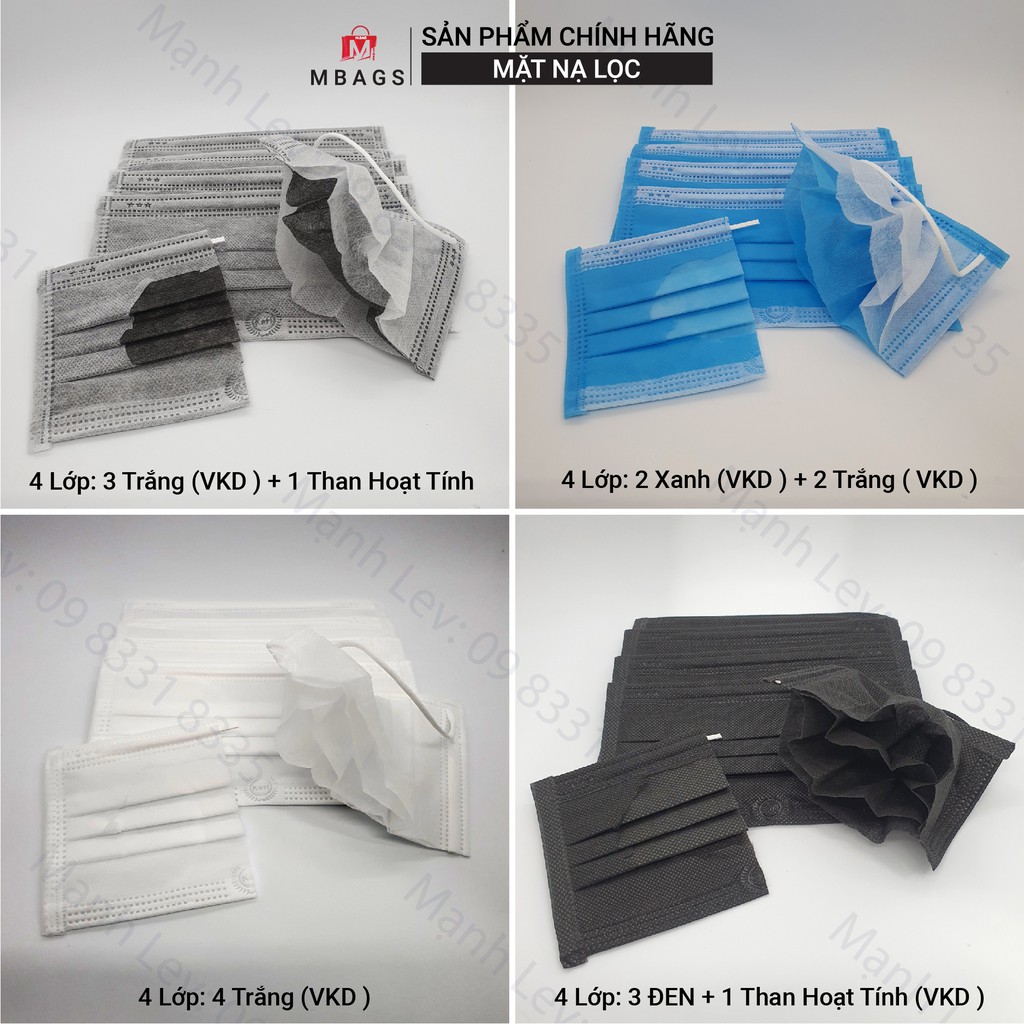 Hộp khẩu trang kháng khuẩn KHÁNH HUYỀN 4 lớp ( 50 chiếc) - Lọc bụi, kháng khuẩn tiêu chuẩn bộ Y Tế | BigBuy360 - bigbuy360.vn