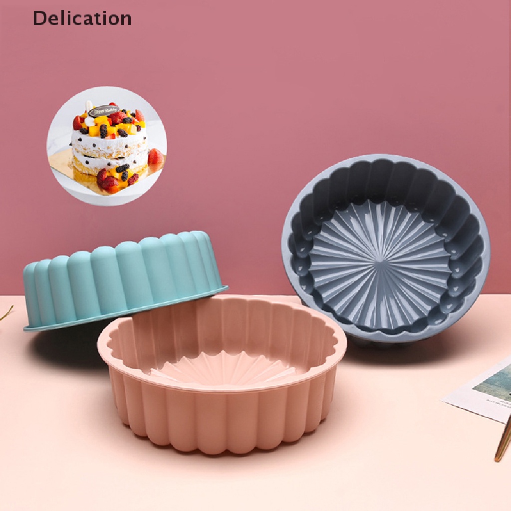 Khuôn Silicone Làm Bánh Hình Tròn Chống Dính Tiện Dụng