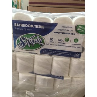 KHĂN GIẤY CUỘN THÁI LAN SUPPLY 1 LỐC 10 CUỘN CÓ LÕI