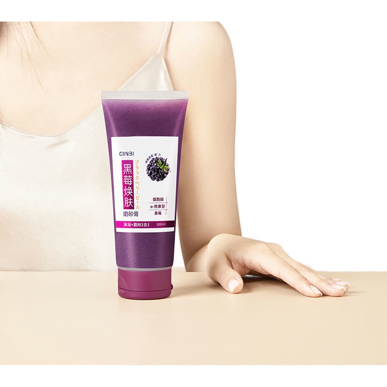 Tẩy Tế Bào Chết GINBI Hương Mâm Xôi 200ML