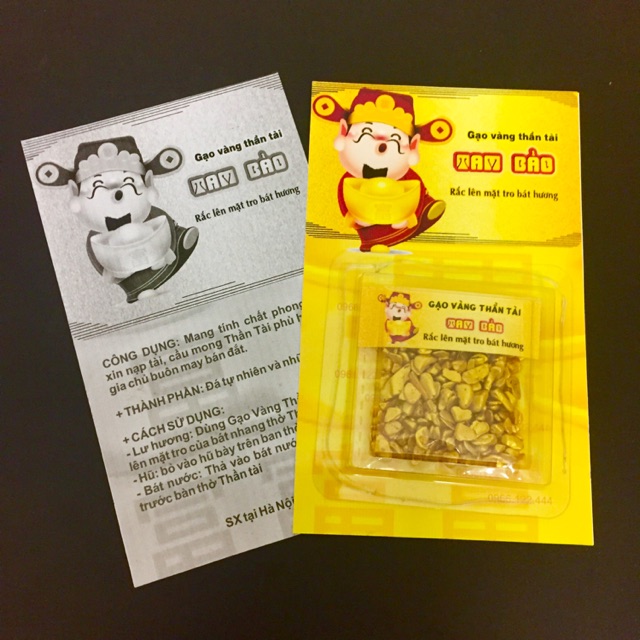 GẠO VÀNG THẦN TÀI Để vào hũ, đĩa đặt trên Bàn thờ Thần Tài | BigBuy360 - bigbuy360.vn