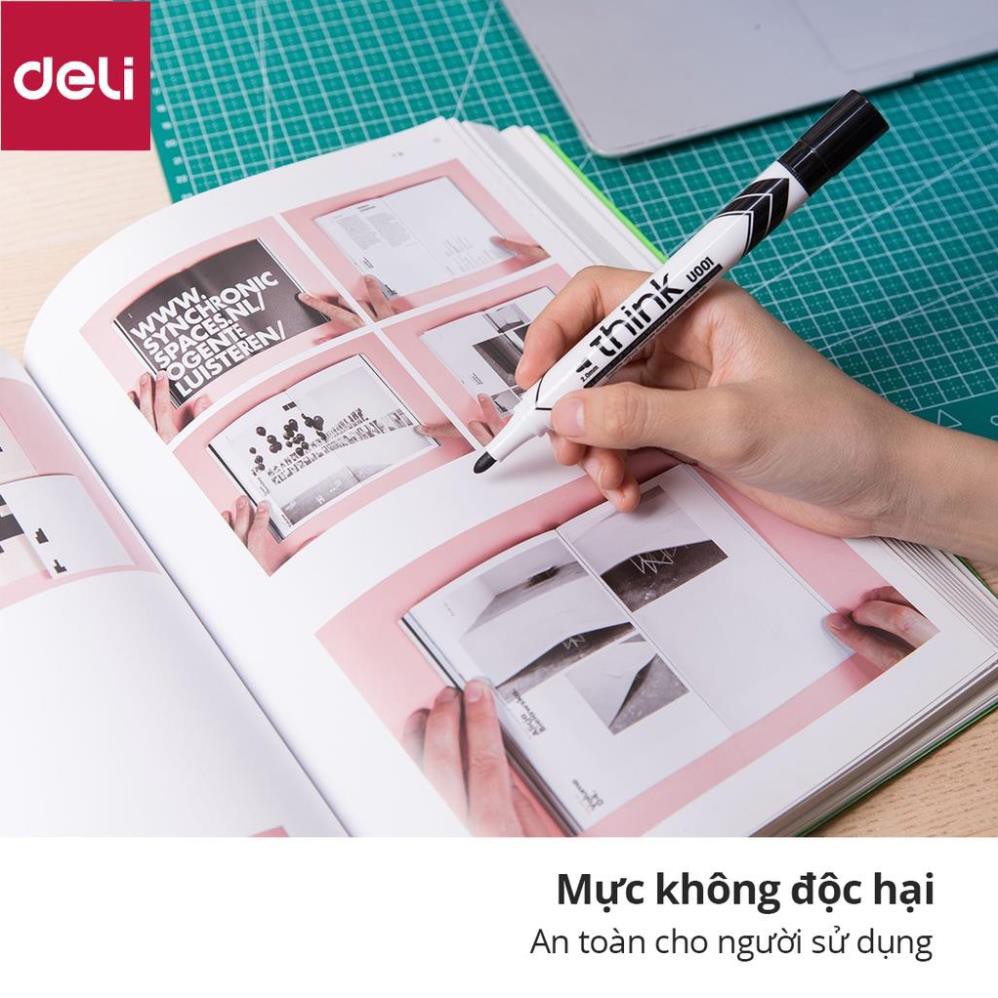 Bút dạ viết bảng Deli - xóa được - Mực xanh/đen/đỏ - 1 chiếc – EU00120/ EU00130 / EU00140 [Deli]