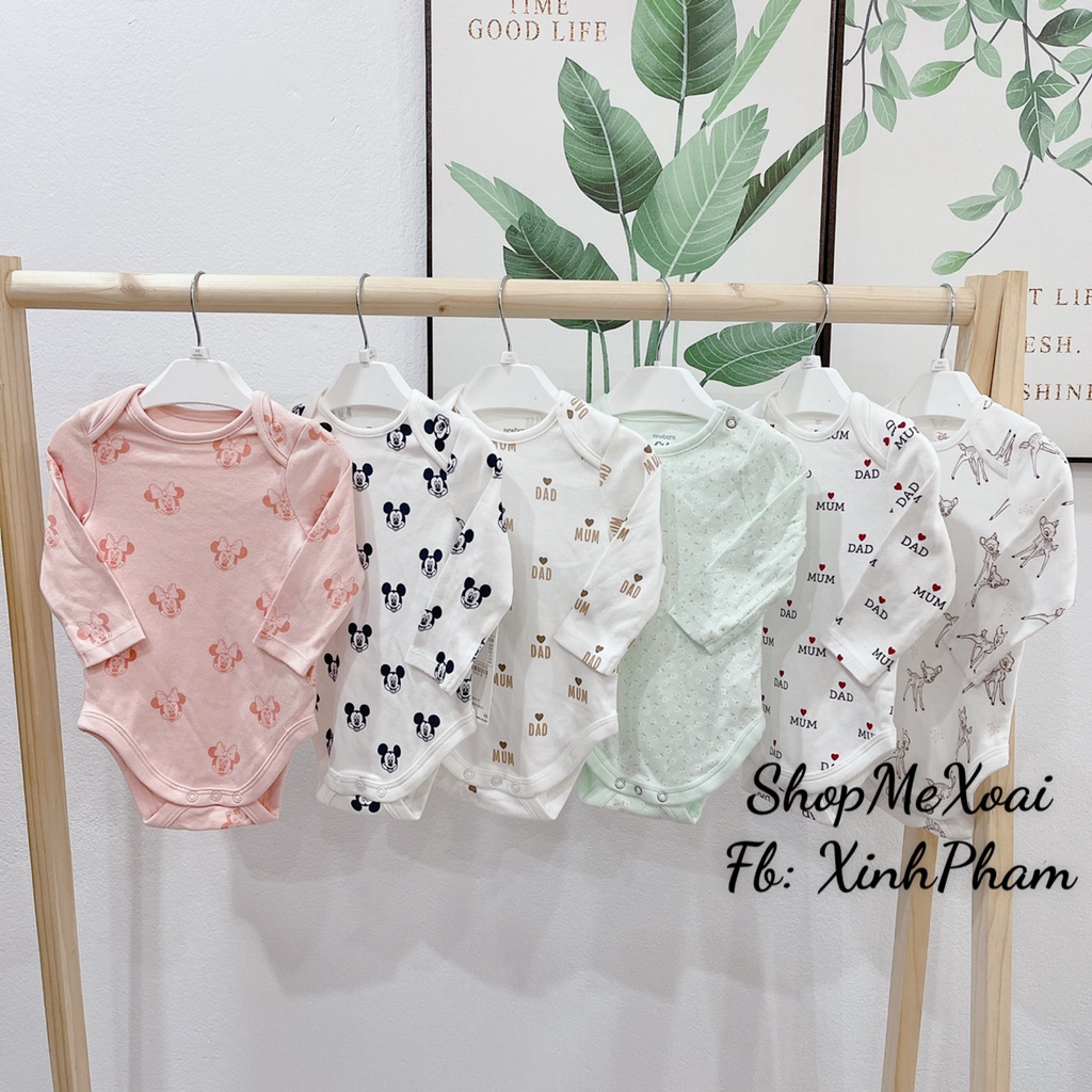 [Chọn mẫu][Size 50cm] Bodysuit dài tay cho bé size từ 2,5-3,5kg