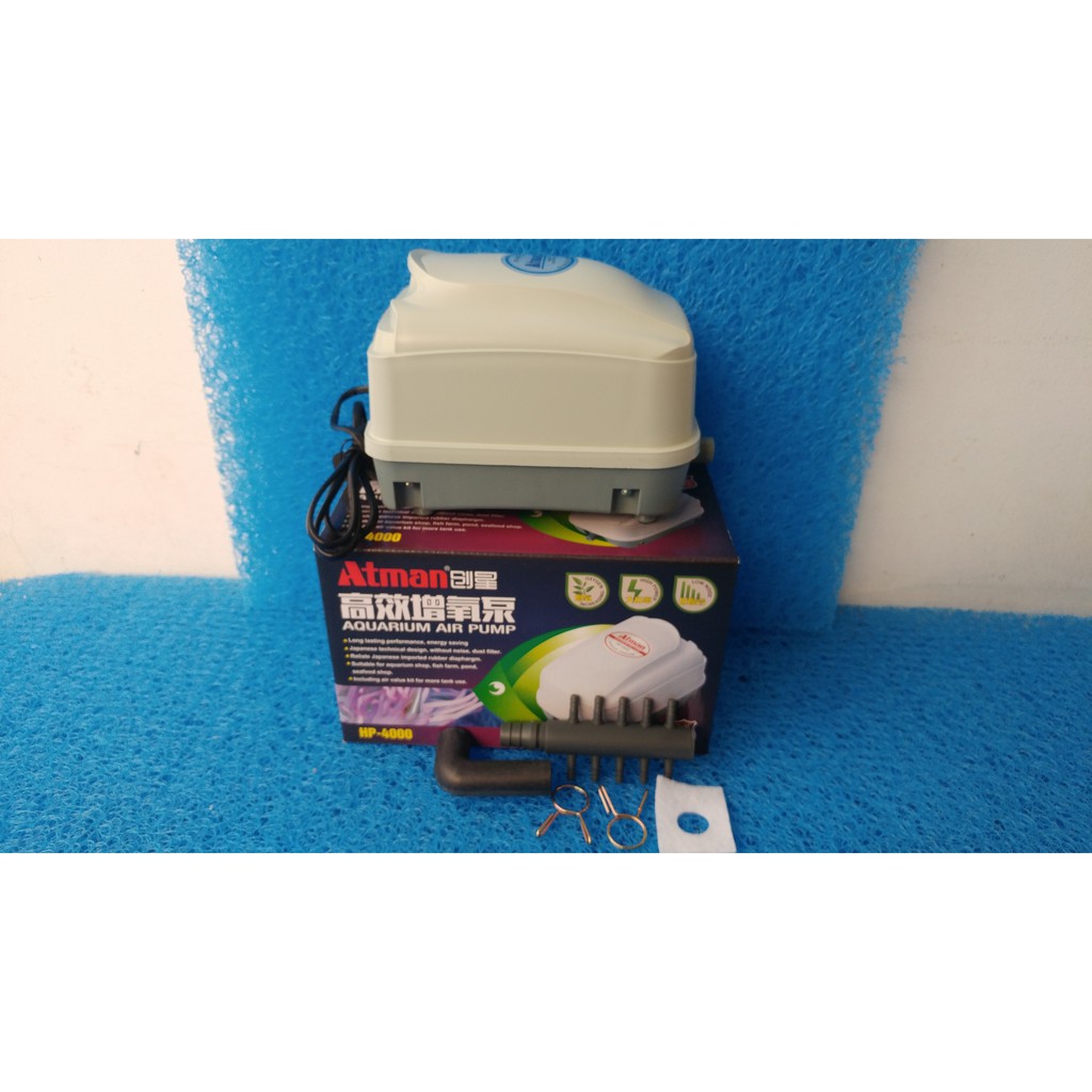 Máy sủi khí Atman HP-4000, 20W-35L/min dùng cho hồ cá.