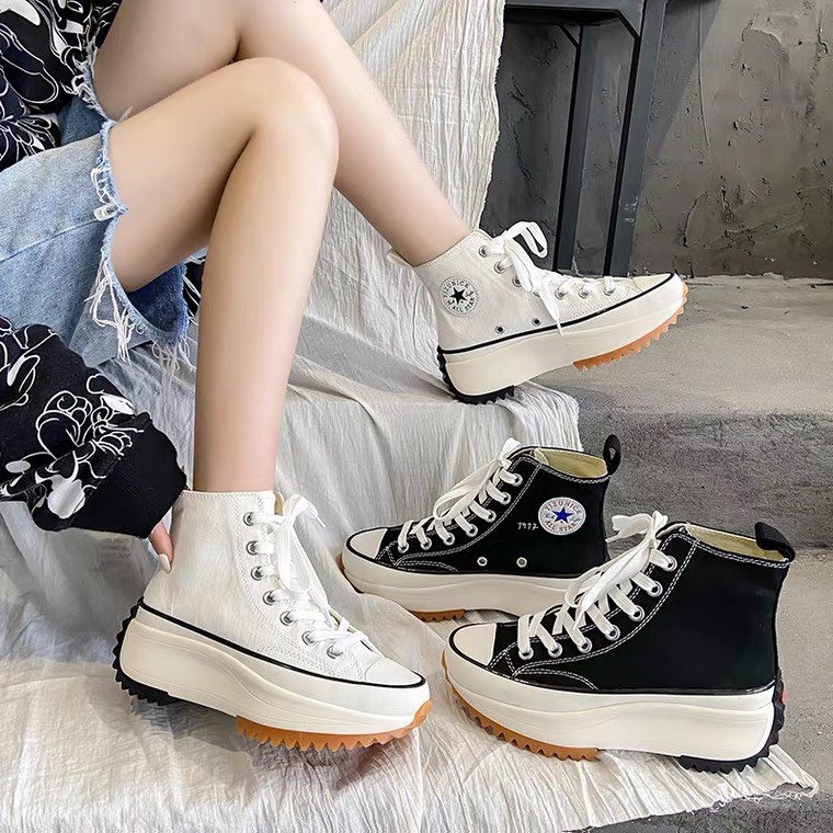 Giày Sneaker Thể Thao Nam Nữ Cổ Cao Nâng Chiều Cao Thời Trang All Star