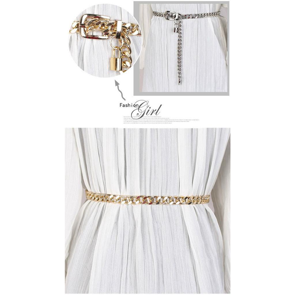 Dây Xích Kim Loại Dày Đeo Thắt Lưng Quần Thời Trang Cá Tính Cho Nữ