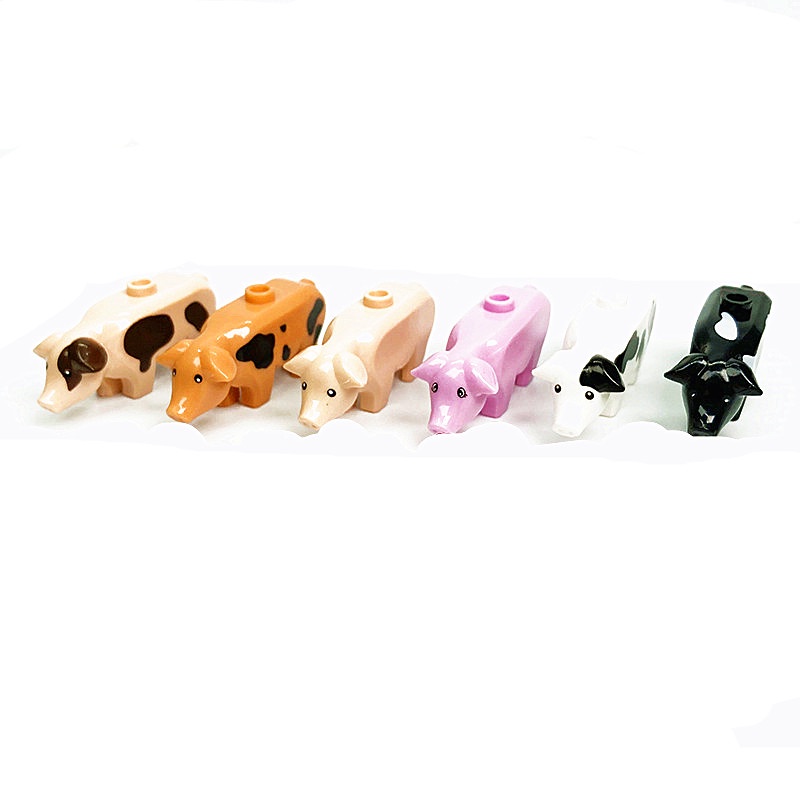 Moc Khối Đồ Chơi Lắp Ráp Lego Hình Động Vật Nhỏ Phù Hợp Với Cảnh Quan Gà Heo / Sư Tử Biển / Cá Heo Có Sẵn