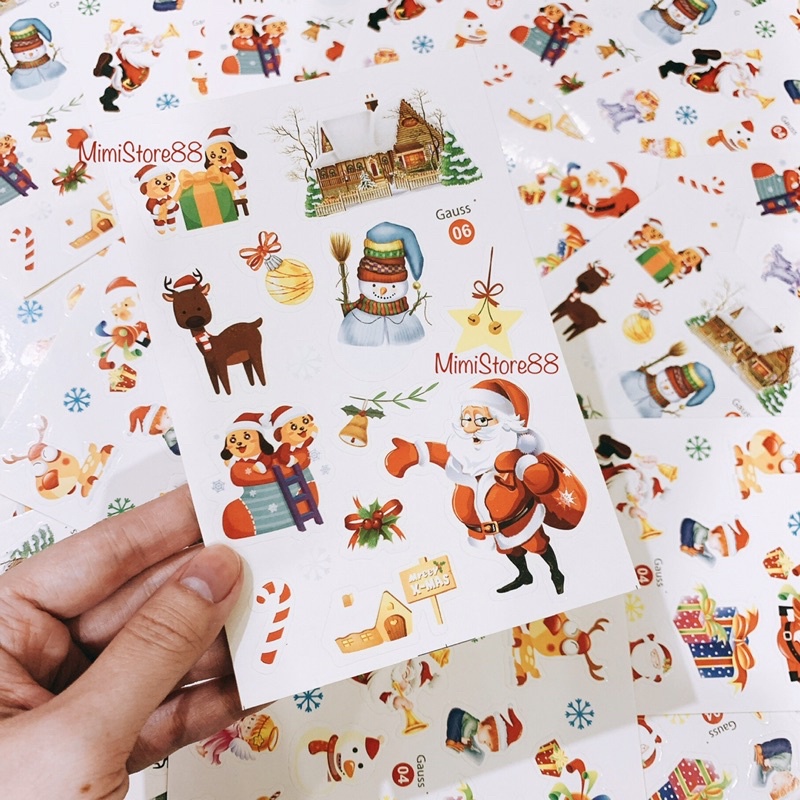Tấm sticker Merry Christmas / Noel