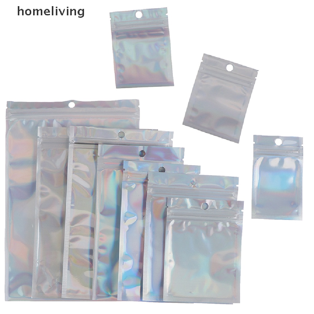 Bộ 10 Túi Zip Bằng Lá Nhôm Trong Suốt Đựng Trang Sức