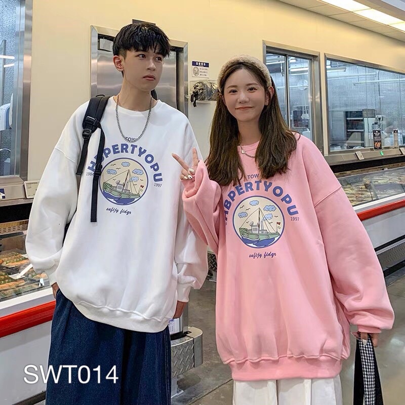 Áo sweater nam nữ VN CLO in chữ hbpertyoupu - SWT014