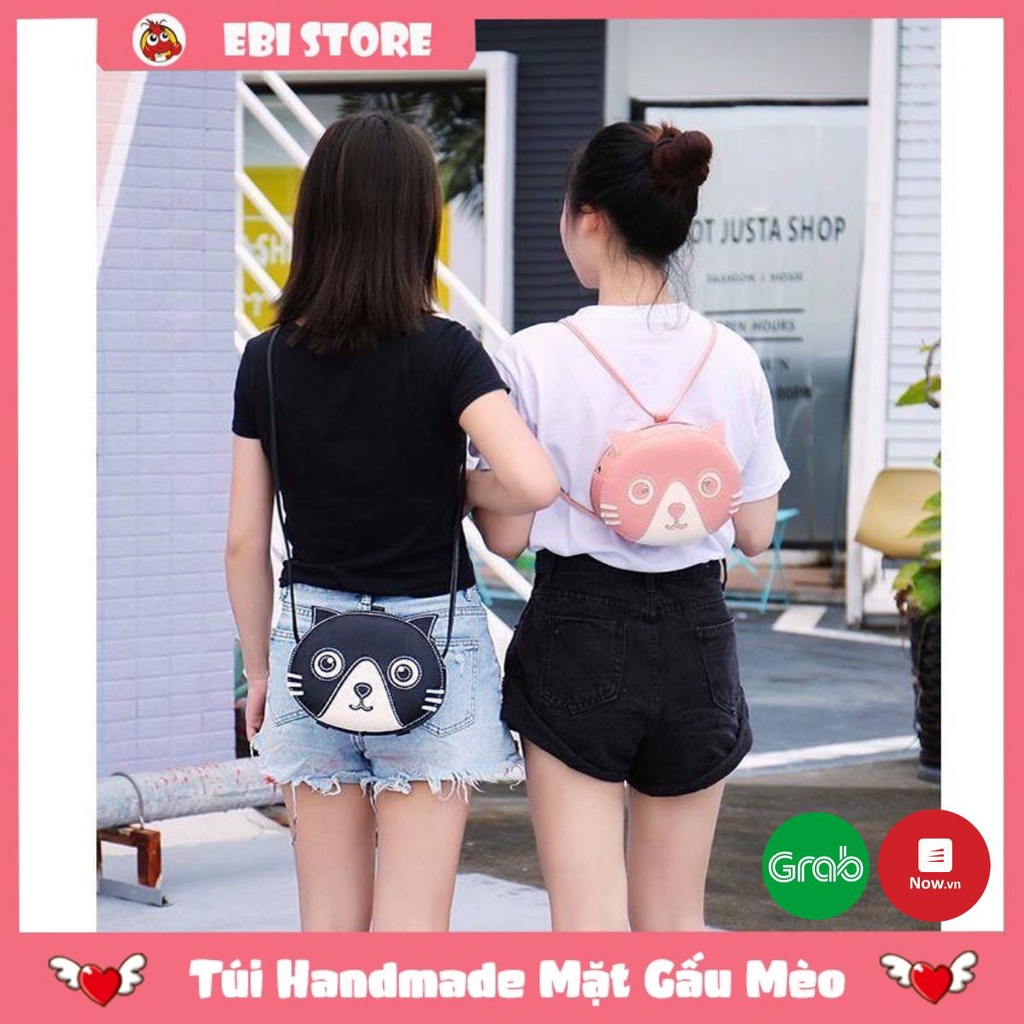 Set Nguyên Liệu Làm Túi Handmade Hình Gấu Mèo Ngây Thơ