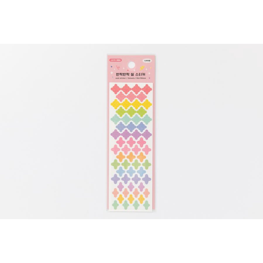 Set 2 Tấm Sticker ARTBOX Hàn Quốc Hình Glitter Đủ Màu Sắc