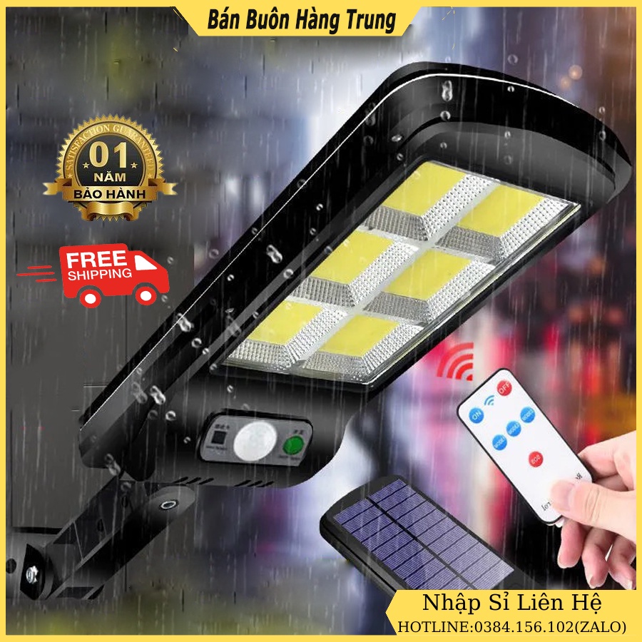 Đèn Năng Lượng Mặt Trời Solar Street Lamp 6 Bóng Kèm Điều Khiển Cảm Biến Chuyển Động, Chống Trộm Hiệu Quả