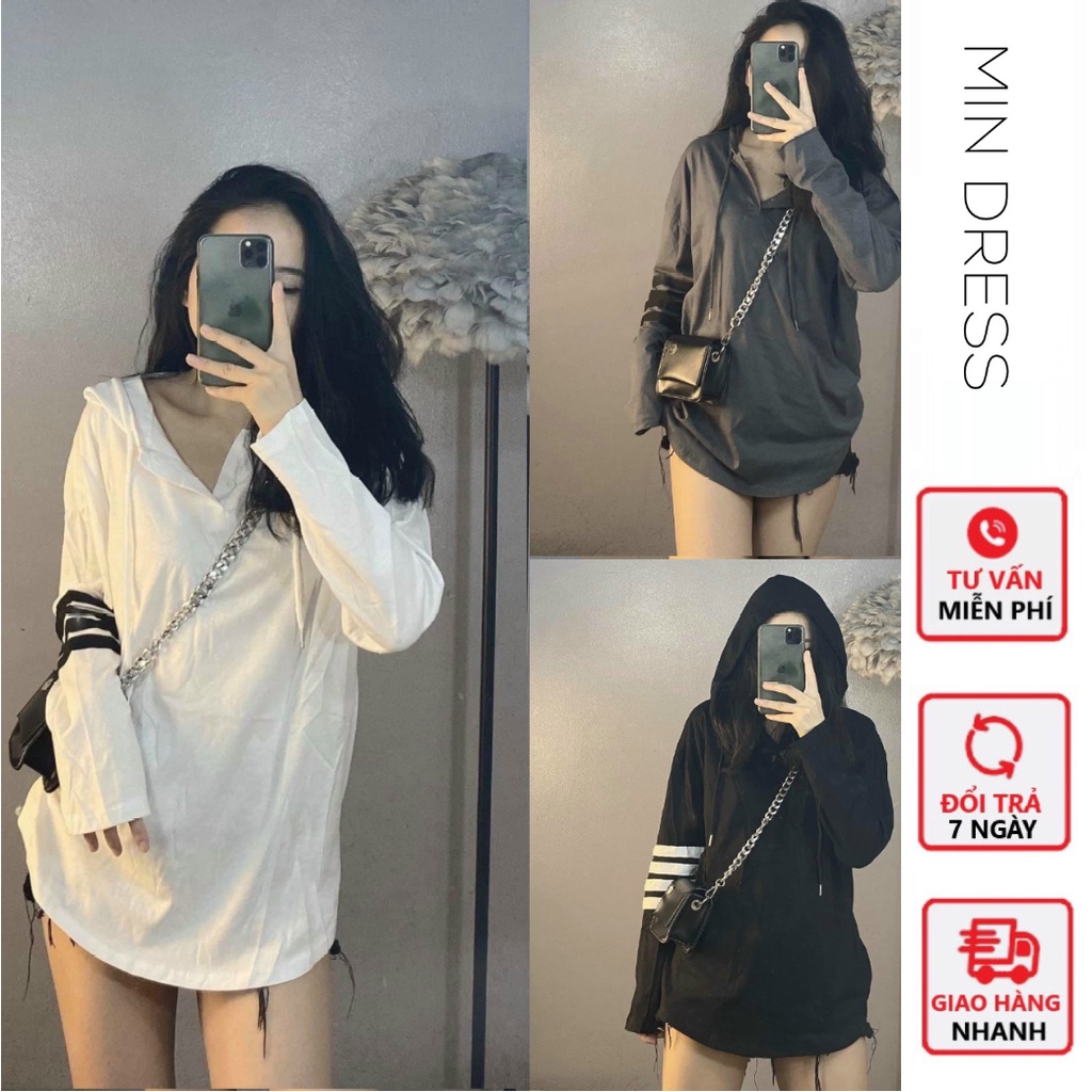 Set đồ thể thao thu đông thun lạnh 3 màu cá tính, set thể thao áo mũ dài tay linh hoạt cực xinh