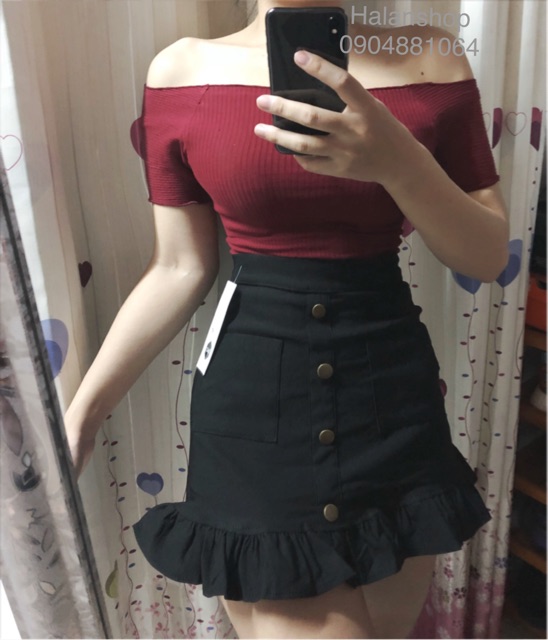 Áo trễ vai croptop thun gân không bao giờ lỗi mốt | BigBuy360 - bigbuy360.vn