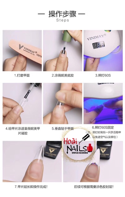 Gel tip gắn móng vinimay - phụ kiện nail