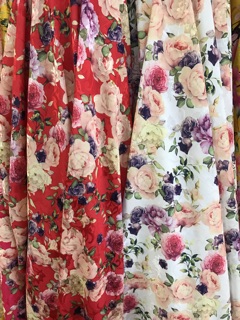 Vải gấm áo dài hoa hồng