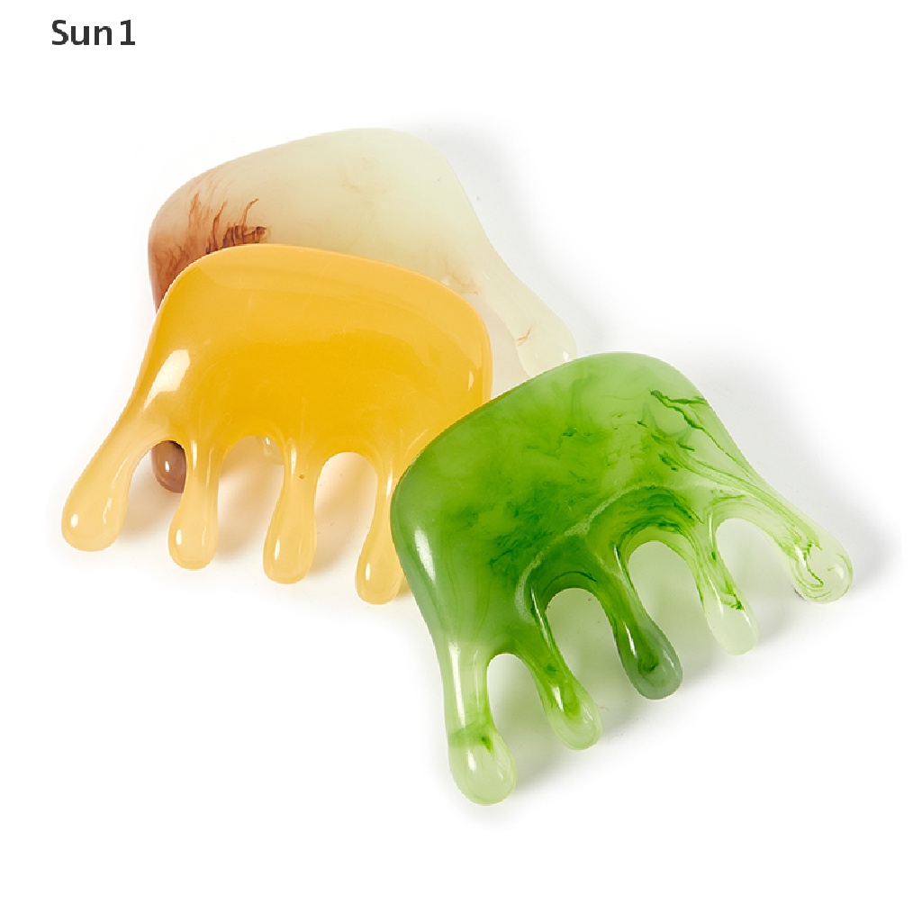 Sun1 &gt; 1 Lược Mát Xa Da Đầu Bằng Nhựa Resin Năm Răng Dày