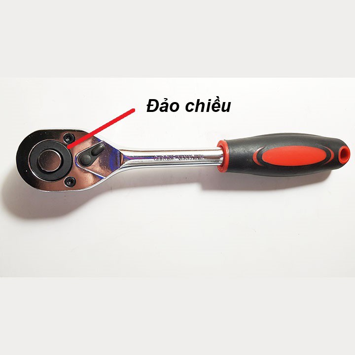 Tay khẩu 1/2 đảo chiều tự động + đầu nối khẩu vặn đa góc