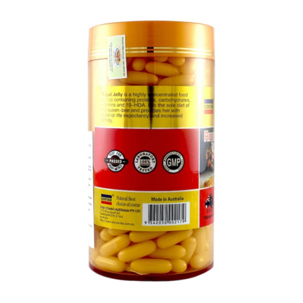 Viên Uống Sữa Ong Chúa Costar Royal Jelly 1610mg 365 Viên