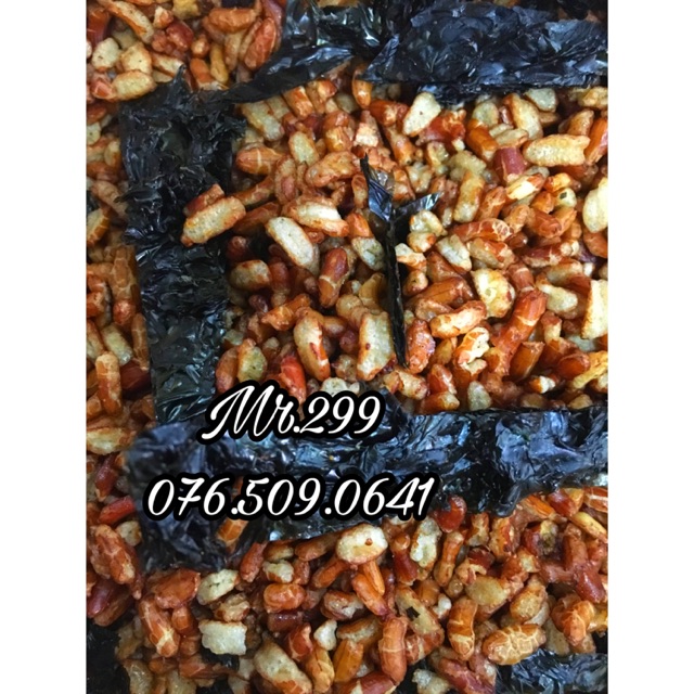Gạo lức sấy giòn rắc rong biển loại 1 đóng gói