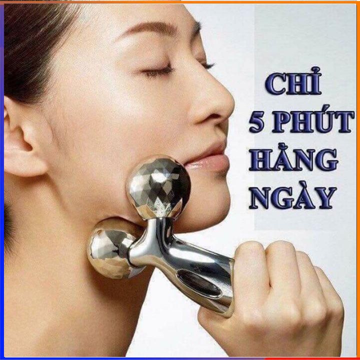 Cây Lăn 3D Massage Mặt Giúp Nâng Cơ Thon Gọn Mặt hiệu quả