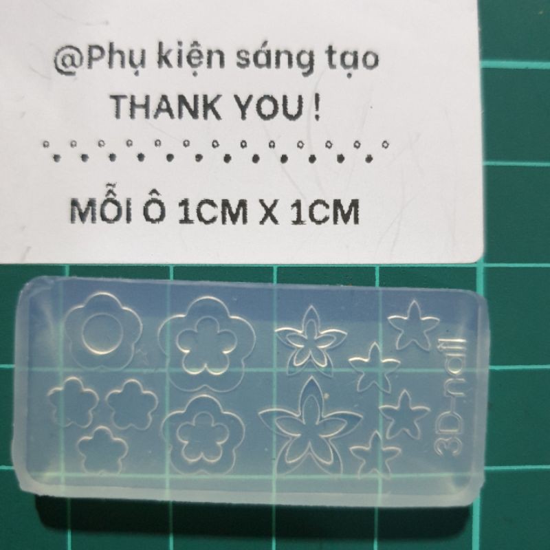 Khuôn hoa silicon cho trang trí nail - keycap - resin