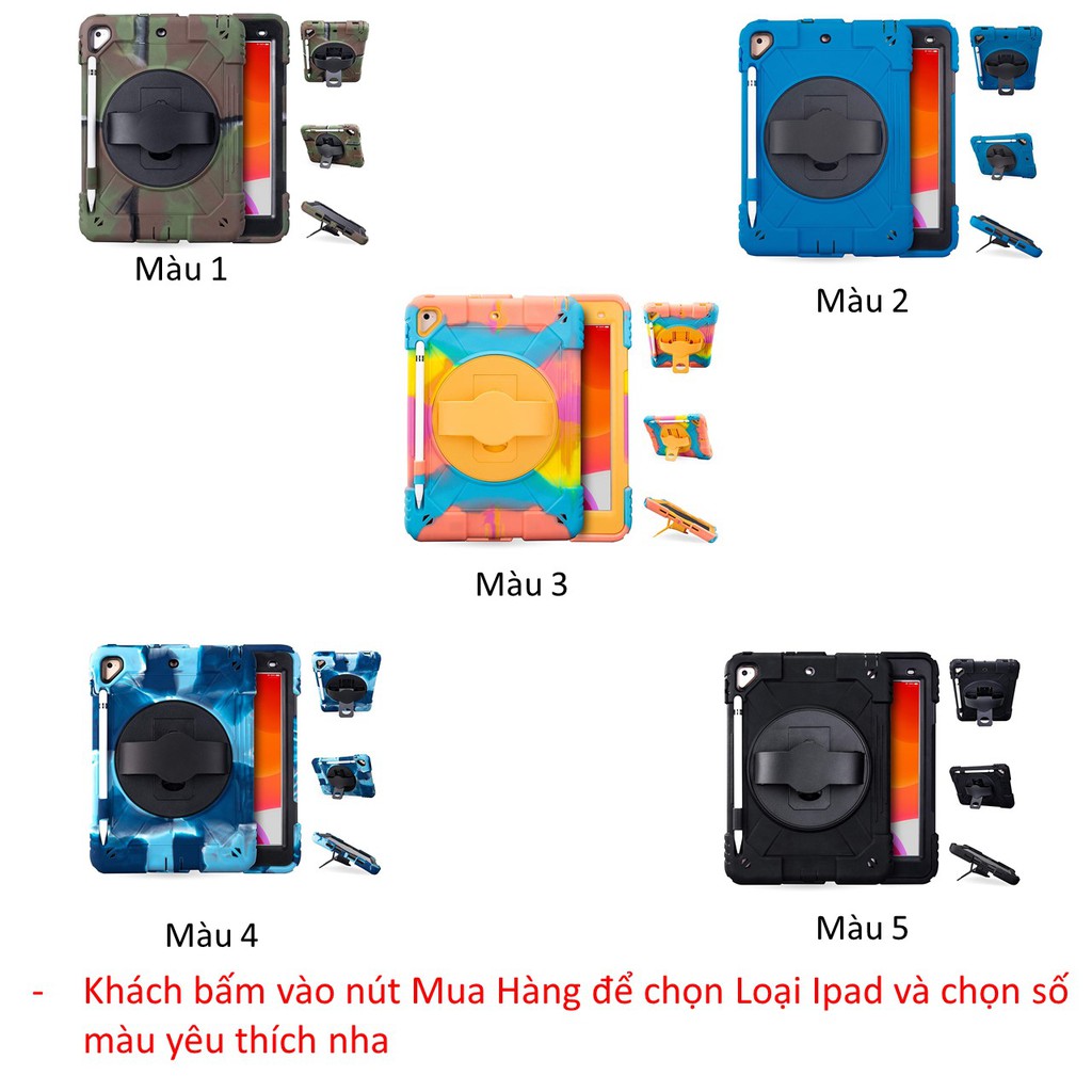 Ốp lưng ipad, bao silicone Ipad Xoay 360 độ thuận tiện, Dành cho Ipad Air 2 Pro 9.7 Chống sốc cực tốt | BigBuy360 - bigbuy360.vn