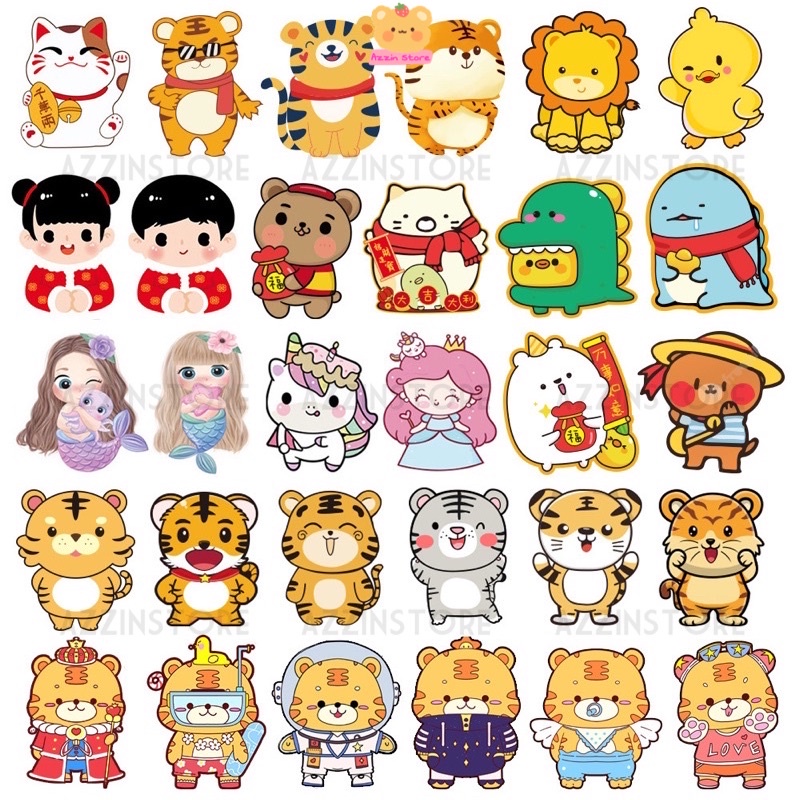 Combo 100 bao lì xì hoạt hình chibi 3D mẫu mới năm 2022