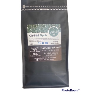 Cà phê mộc Robusta Honey Daklak blend Arabica Cầu Đất 500g, cafe rang xay chất lượng cao - sạch, tinh khiết