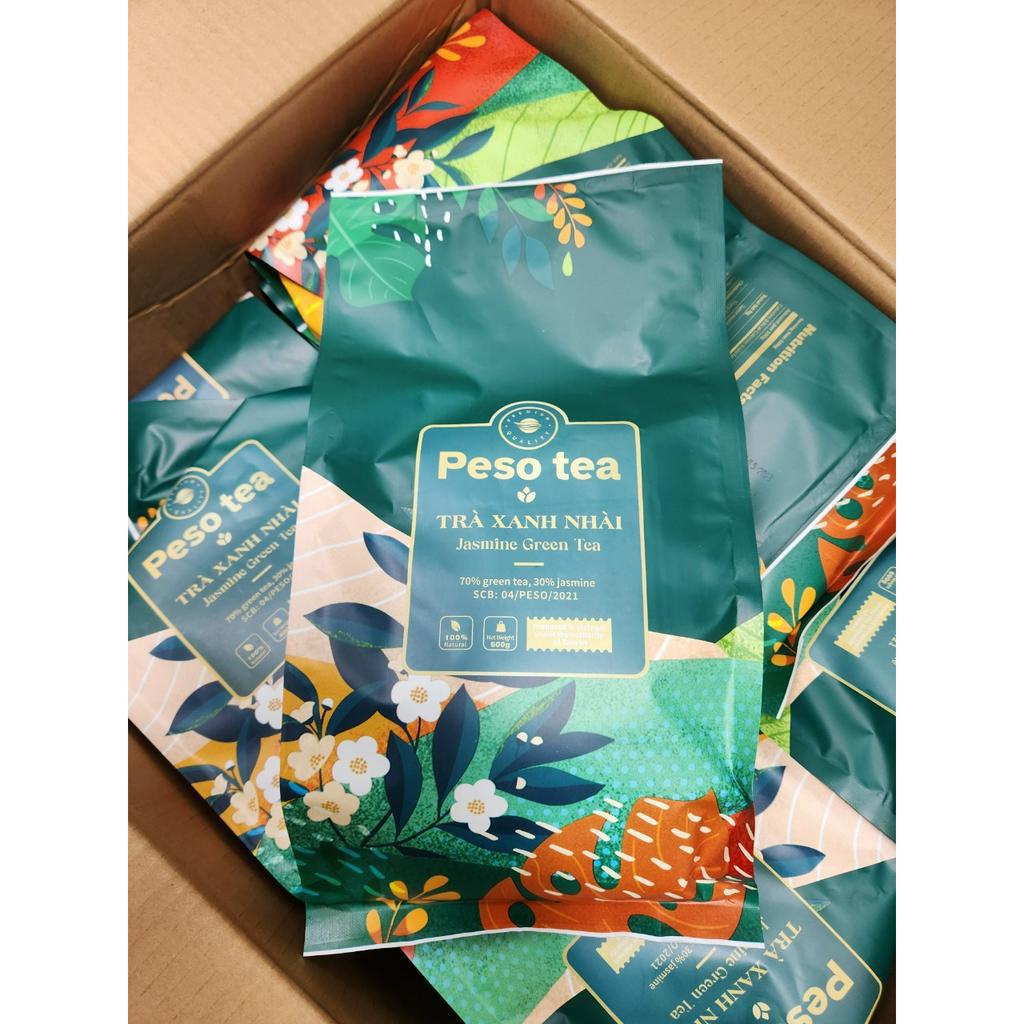 Trà Xanh Nhài Peso Jasmine Green Tea Gói 600g