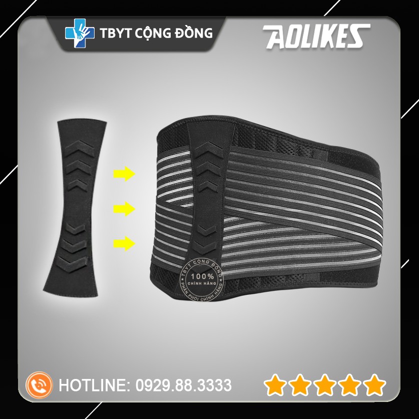 Đai Lưng Cột Sống Aolikes Thoát Vị, Thoái hóa, Đau Lưng, Tập Gym