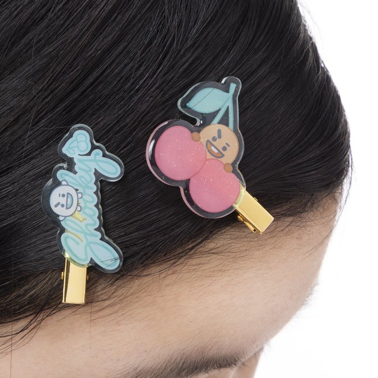 Cặp Kẹp Tóc Họa Tiết Hoạt Hình BTS Dễ Thương Thời Trang