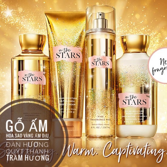✨ In The Stars | Bộ Sản Phẩm Gel Tắm - Dưỡng Thể - Xịt Thơm Mịn Da Lưu Hương Toàn Thân Bath & Body Works
