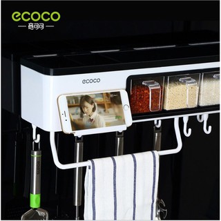 KỆ TREO ĐỒ NHÀ BẾP KÈM HŨ GIA VỊ ECOCO E1714