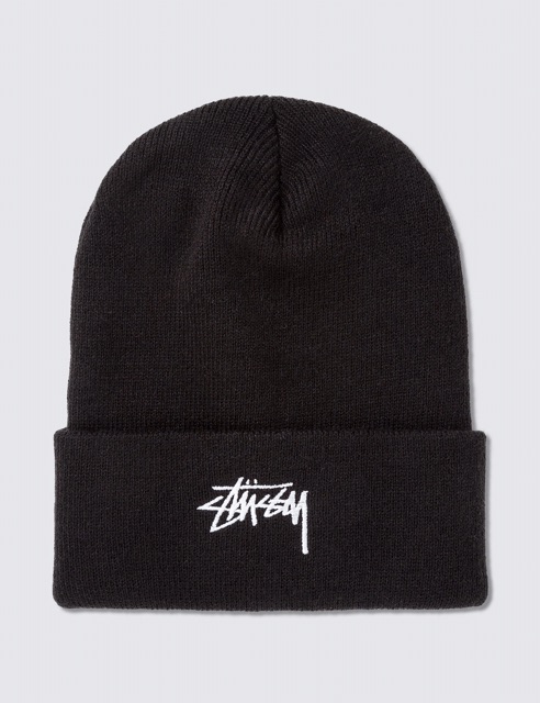 Mũ len Beanie thêu Stussy