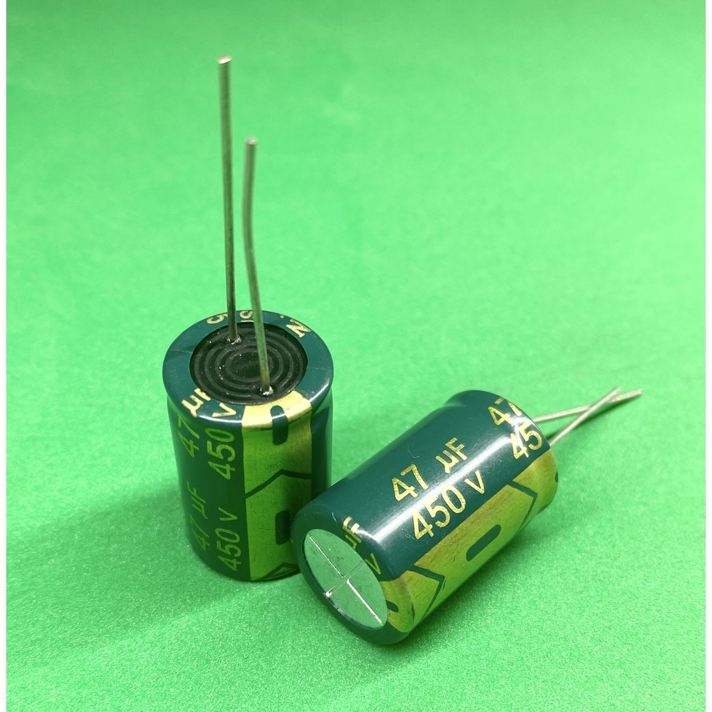 Tụ lộc nguồn tụ hóa 47uF 400V 450V xanh 16x25mm - linh kiện điện tử QUỲNH DIỄN