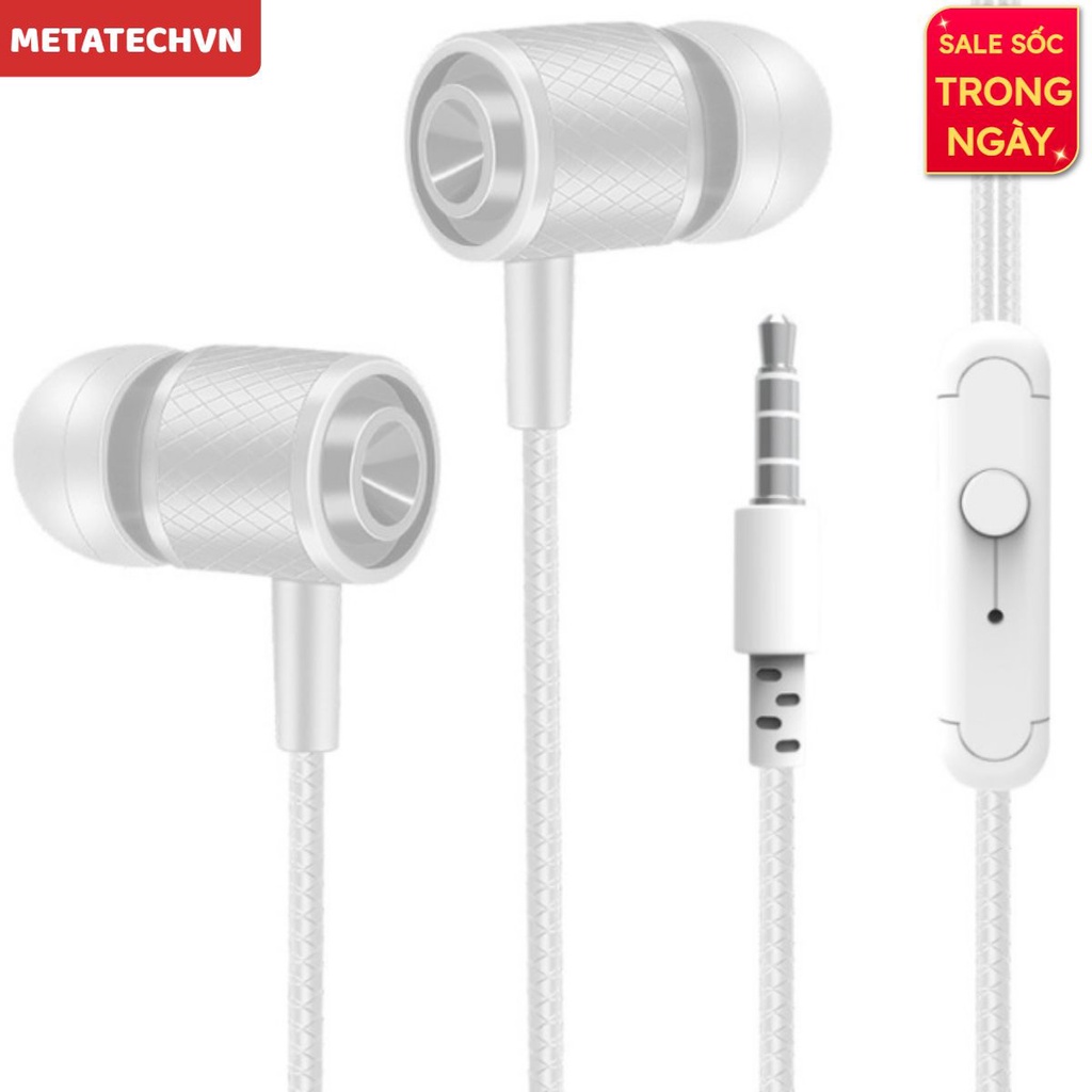 Tai nghe L12 nhét tai âm siêu trầm có micro cổng 3.5mm