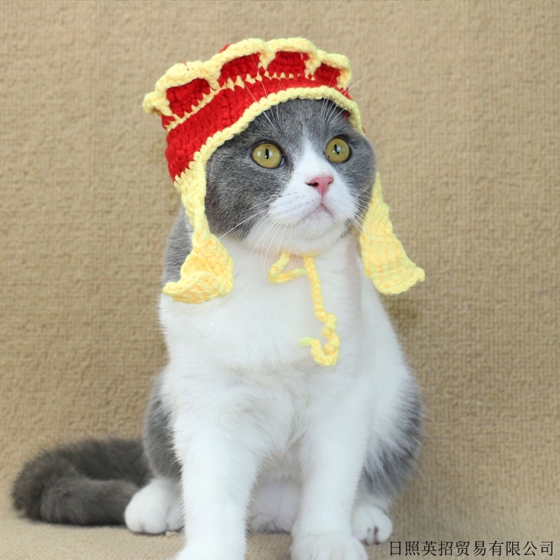 Mũ len Đường Tăng cho mèo độ nghiệp