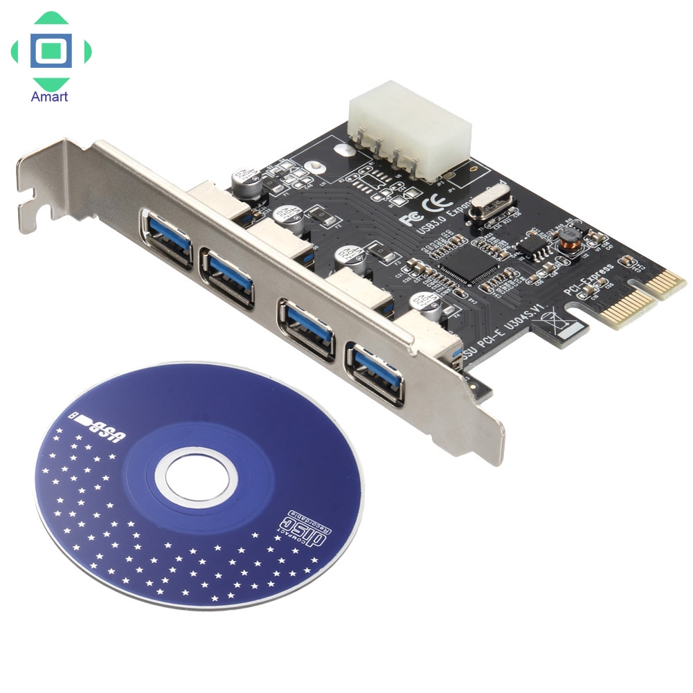 (Shop Amart) Card Chuyển Đổi cổng PCI Sang 4 Cổng USB 3.0