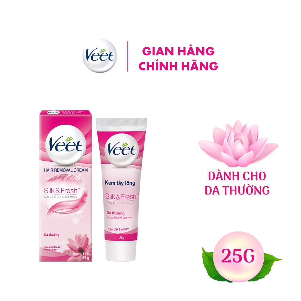 [Mã FMCGVEET51 giảm 8% đơn 150k] Kem Tẩy Lông Cho Da Thường Veet Silk Fresh 25G