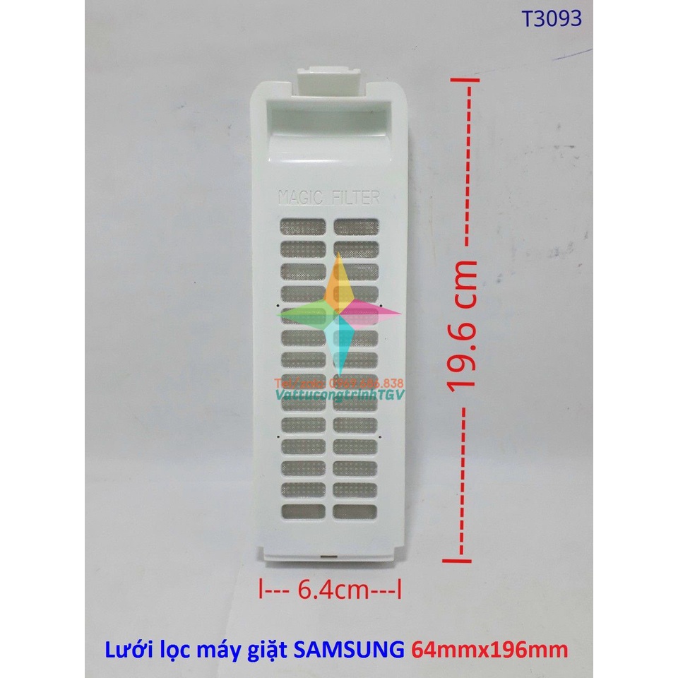 Lưới lọc hộp máy giặt SAMSUNG 6.4cm x 19.6cm