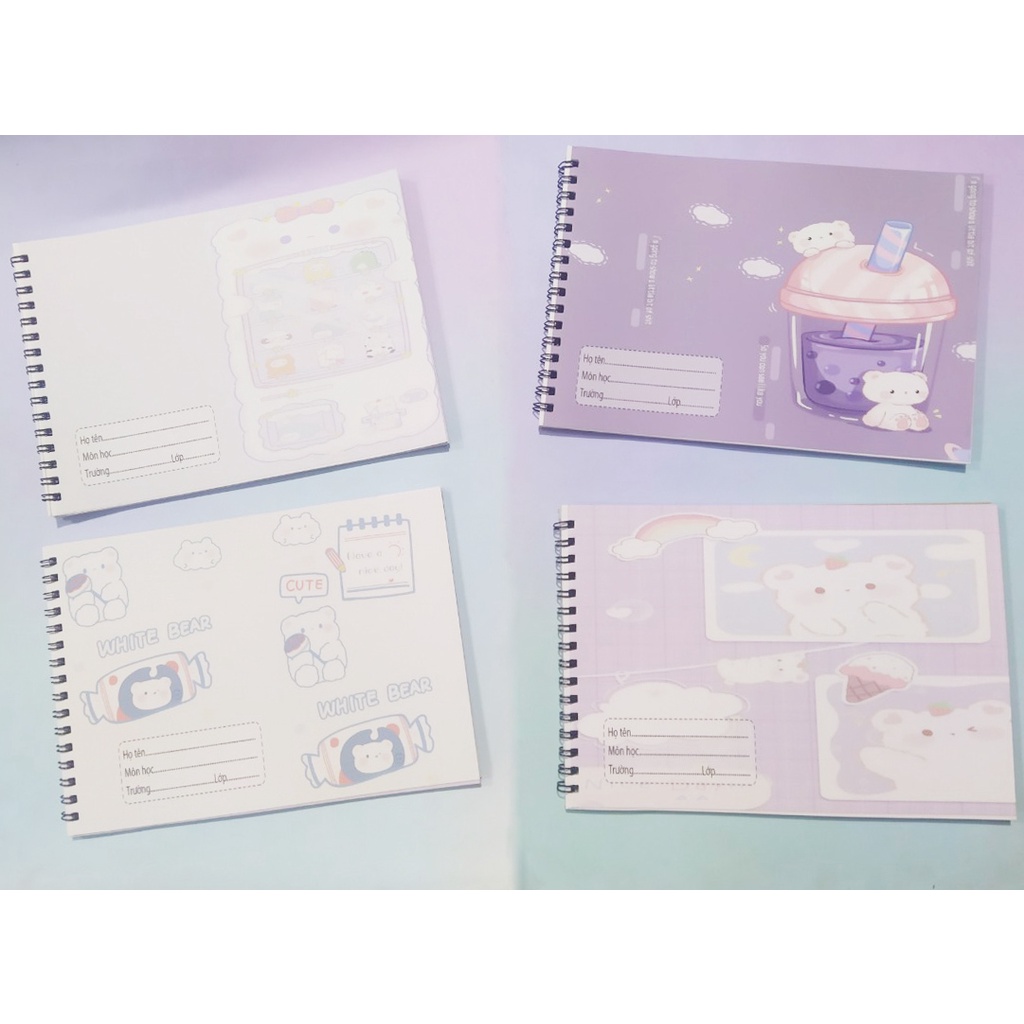 Vở vẽ gấu trắng xù size A5 20 tờ VV5I5a dễ thương hoạt hình