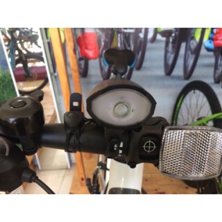 Đèn LED Xe Đạp Siêu Sáng + Còi ( Pin Sạc USB - Có Bảo Hành 6 Tháng)